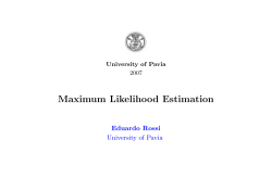 Maximum Likelihood Estimation