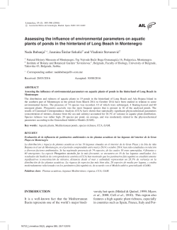 Assessing the influence of environmental parameters on