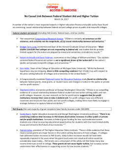 No Causal Link Between Federal Student Aid and Higher Tuition