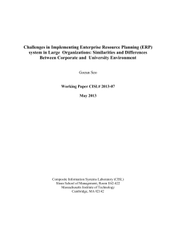 Challenges in Implementing Enterprise Resource