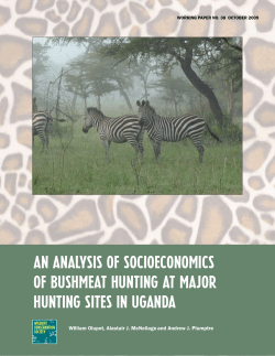 an analysis of socioeconomics of bushmeat hunting at major hunting