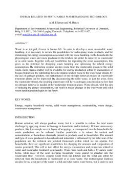 energy related to sustainable waste handling