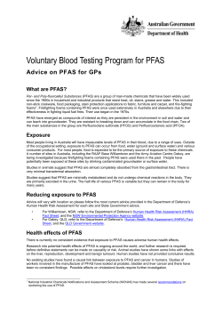 Advice on PFAS for GPs