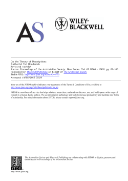 On the Theory of Descriptions