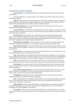 Free time activities