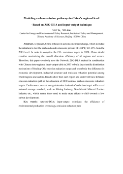 Modeling carbon emission pathways in China`s regional level