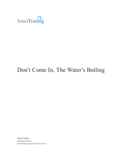 Don`t Come In, The Water`s Boiling