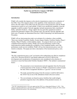 Proxy Costs - Pacific Gas and Electric Company