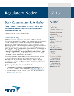 Regulatory Notice 17-16