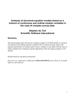 Analysis of Structural Equation Models Fr Continuous Random