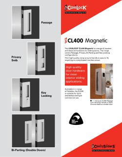Bi-Parting (Double Doors) Passage Key Locking Privacy Snib