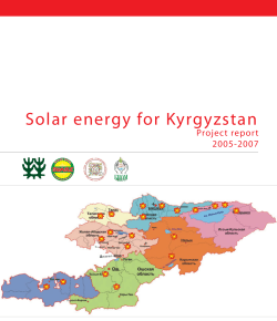 Solar energy for Kyrgyzstan