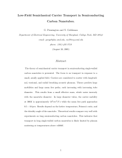 Low-Field Semiclassical Carrier Transport in