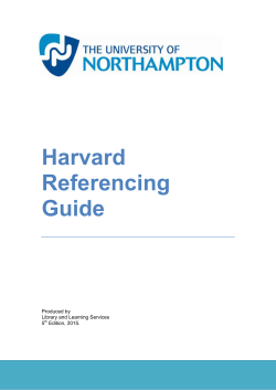 Harvard Referencing Guide