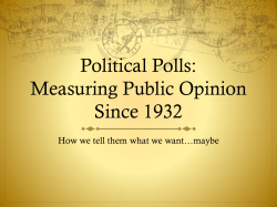 Political Polls: Measuring Public Opinion Since 1932