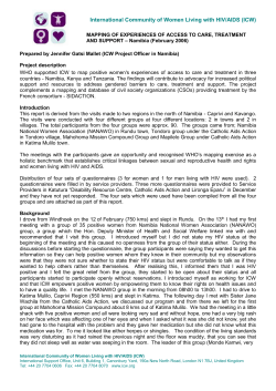 Namibia - International Community of Women Living with HIV/AIDS