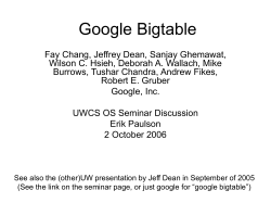 Google Bigtable
