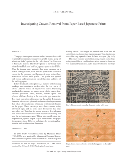 Investigating Crayon Removal from Paper Based Japanese Prints