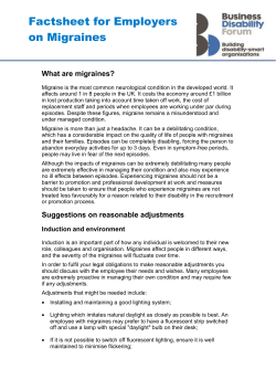 Factsheet for Employers on Migraines