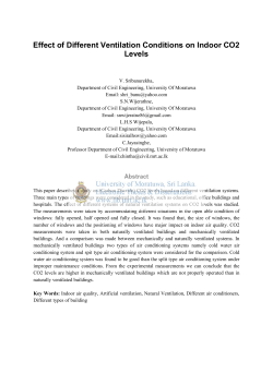 Effect of Different Ventilation Conditions on Indoor CO2 Levels (PDF