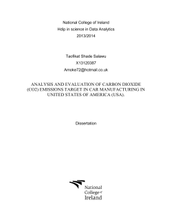 analysis and evaluation of carbon dioxide (co2)