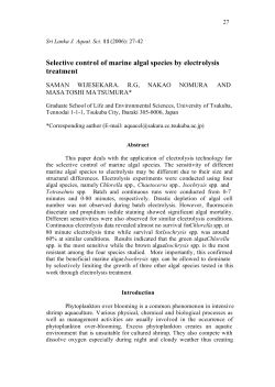 Selective control of marine algal species by electrolysis