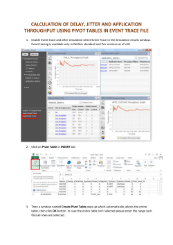 calculation of delay, jitter and application throughput using