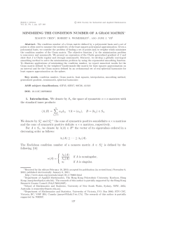 Minimizing the Condition Number of a Gram Matrix