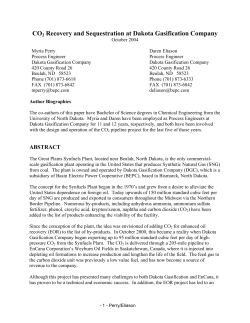 Dakota Gasification and Encana CO2 Enhanced Oil Recovery