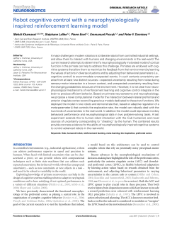 Robot cognitive control with a neurophysiologically inspired