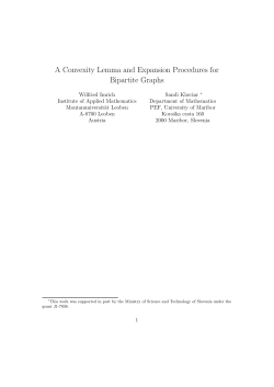 A Convexity Lemma and Expansion Procedures for Bipartite Graphs