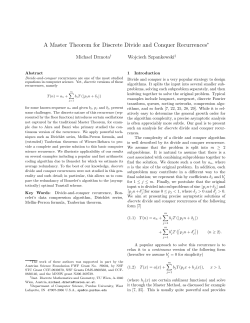 A Master Theorem for Discrete Divide and Conquer Recurrences∗
