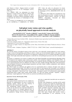 Soil-plant water status and wine quality: an physically based