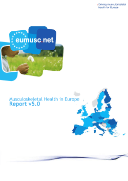 "Musculoskeletal health status in Europe" full report
