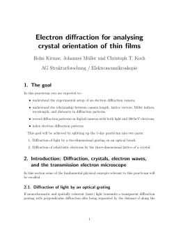 Electron diffraction for analysing crystal orientation of thin films