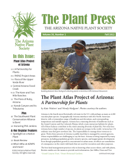 The Plant Press - Arizona Native Plant Society