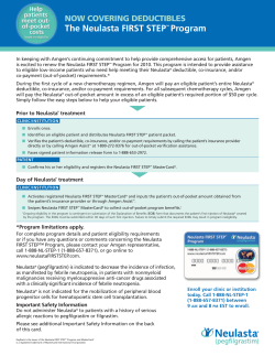 The Neulasta FIRST STEPTM Program