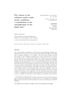 PO4 release at the sediment surface under anoxic conditions: a