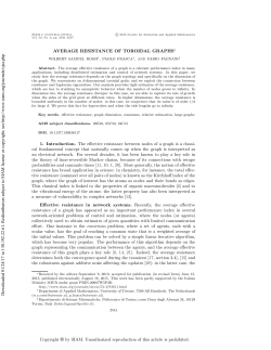 Average Resistance of Toroidal Graphs | SIAM Journal on Control