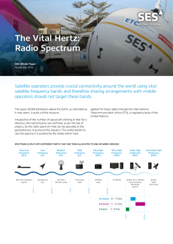 The Vital Hertz: Radio Spectrum