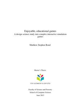 Enjoyable, educational games - UEF Electronic Publications