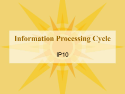 Information Processing Cycle