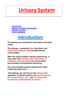 (the elimination of metabolic waste products) to prevent their