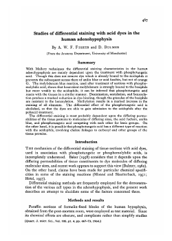 Studies of differential staining with acid dyes in the human