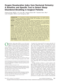 Oxygen Desaturation Index from Nocturnal Oximetry - STOP