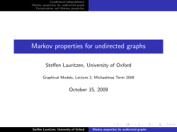 Markov properties for undirected graphs