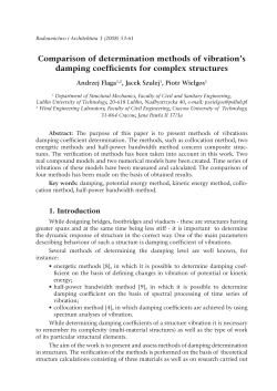 Comparison of determination methods of vibration`s damping