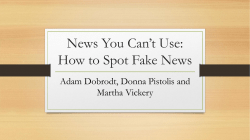 News You Can*t Use: How to Spot Fake News