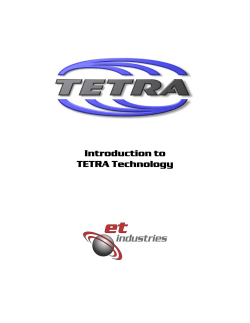 Introduction to TETRA Technology