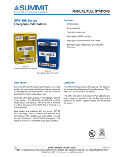 SPS-300 Series MANUAL PULL STATIONS
